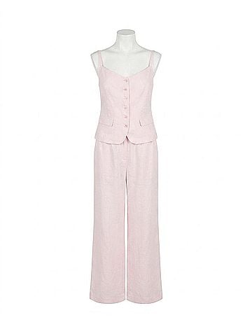 French Connection Cooper Linen Tailored Cami in Pink Icing (view 1)