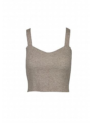 Lucy Paris Women's Fulton Knit Tank Top in Oatmel (view 1)