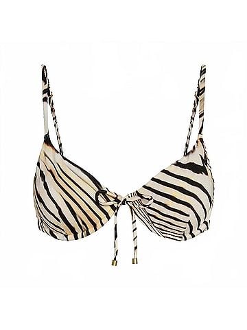 Vitamin A Ada Underwire Bikini Top in Shell Stripe (view 1)