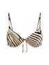 Vitamin A Animal Print Brown Ada Underwire Bikini Top in Shell Stripe Size L - photo 1