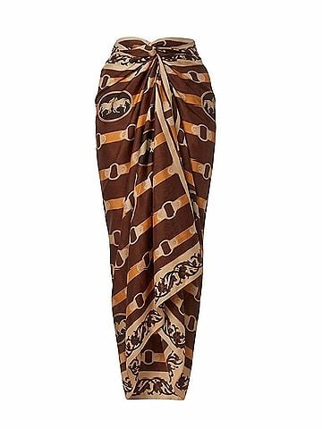 Juan de Dios Women's De La Falaise Sarong in Orange Horse Reins (view 1)
