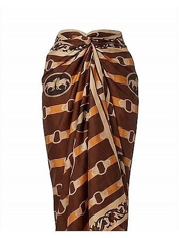 Juan de Dios Women's De La Falaise Sarong in Orange Horse Reins (view 2)