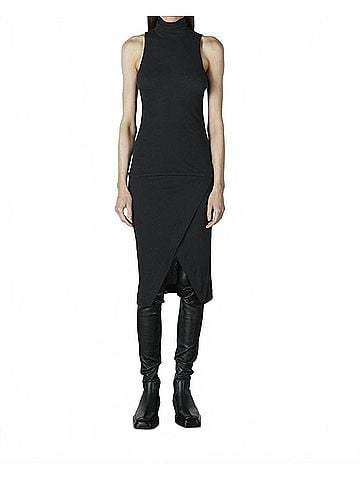 Enza Costa Cashmere Midi Skirt in Black (view 1)