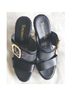 Toscanella Solid Black Gold Sandals Size 8 1/2 - photo 4