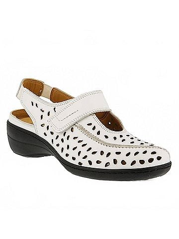 Spring Step Women's Fogo Leather Closed Toe Mary Jane Flat in White (view 1)