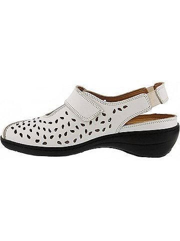 Spring Step Women's Fogo Leather Closed Toe Mary Jane Flat in White (view 2)