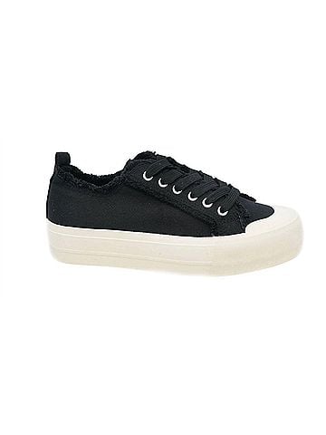 Corkys Women's Could Care Less Canvas Sneakers in Black (view 1)