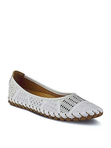 Spring Step Women's Kenyetta Flat Shoes in White (view 1)