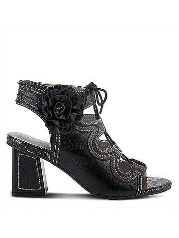 Spring Step Women's Supercute Ghillie Sandal in Black (view 1)