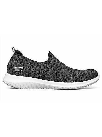 Skechers Women's Ultra Flex Harmonious Slip On Sneakers in Black (view 1)