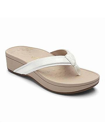 Vionic Women's Pacific High Tide Orthotic Sandal in White/ Beige (view 1)