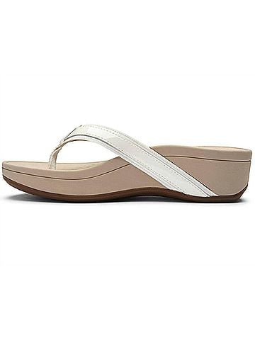 Vionic Women's Pacific High Tide Orthotic Sandal in White/ Beige (view 2)