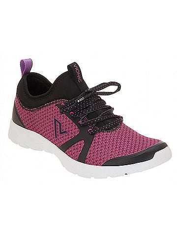 Vionic Women's Brisk Alma Sneakers in Black/Pink (view 1)
