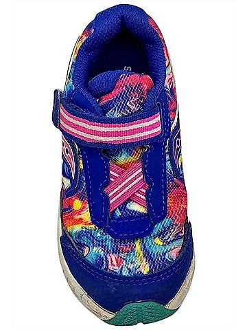Saucony Junior Girl's Ride 10 Shoe 5 Mo in Blue/Swirl (view 2)