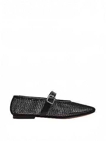 Steve Madden Women's Mesh Ballerina Flats in Black (view 1)