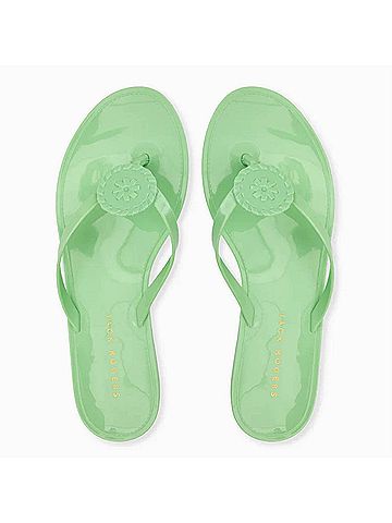 Jack Rogers Women's Roxy Jelly Flip Flop in Green (view 2)