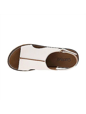 Corkys Women's Volta Ii Wedge Sandal in White (view 2)