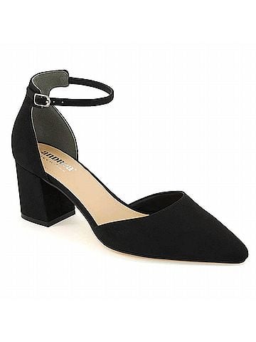 Andrea Women's Ankle-Strap Block Heel in Black (view 1)
