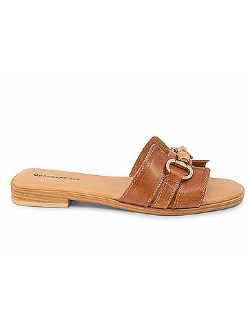 Chocolat Blu Women's Baz Leather Flats in Brown (view 2)