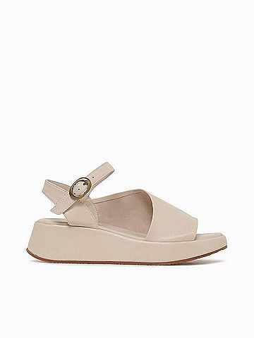 Chocolat Blu Women's Etta Sandals in White Sand Leather (view 1)