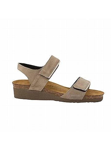 Naot Women's Aisha Sandal in Almond Suede / Soft Ivory Leather (view 1)