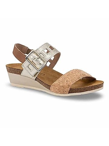 Naot Women's Dynasty Sandal in Cork/Radiant Gold/Latte Brown (view 2)