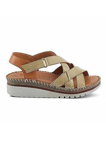 Spring Step Women's Migula Wedge Sandal in Olive Green (view 1)