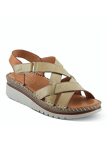 Spring Step Women's Migula Wedge Sandal in Olive Green (view 2)