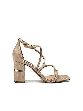 exe Women's Strappy Cross-Strap Block Heel Sandal in Gold (view 2)