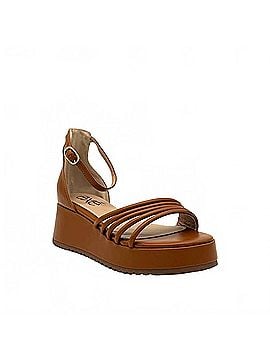 exe Women's Multi-Strap Platform Wedge Sandal in Beige (view 1)