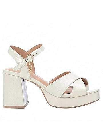 XTI Women's Heeled Platform Sandal in Ice (view 1)