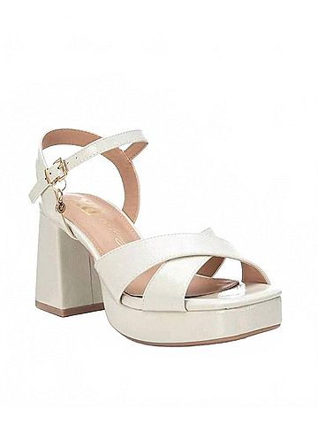 XTI Women's Heeled Platform Sandal in Ice (view 2)