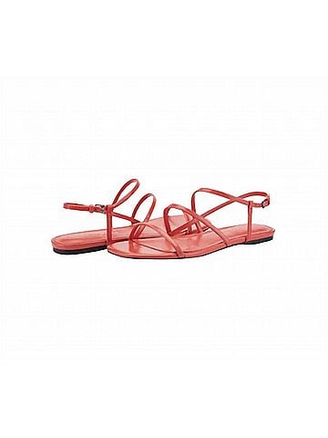Marc Fisher Women's Elysha Strappy Flat Sandals in Medium Red (view 2)