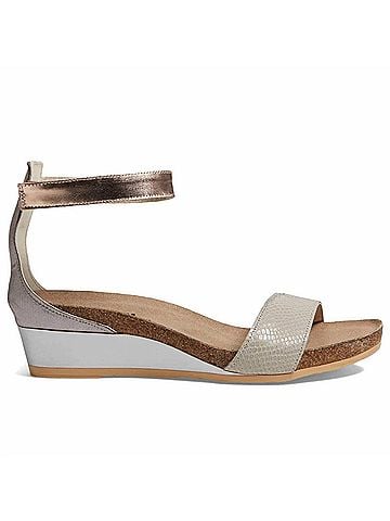 Naot Women's Pixie Open Toe Sandals in Wbt Beige Lizard (view 1)