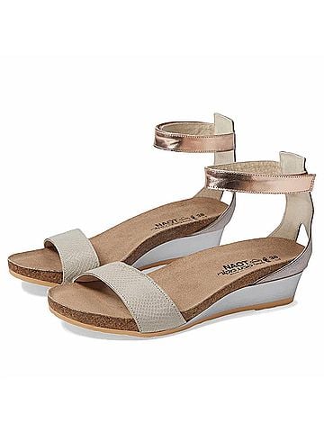 Naot Women's Pixie Open Toe Sandals in Wbt Beige Lizard (view 2)