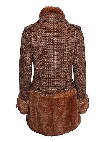 Chanel Chanel tweed coat with imitation fur (view 2)