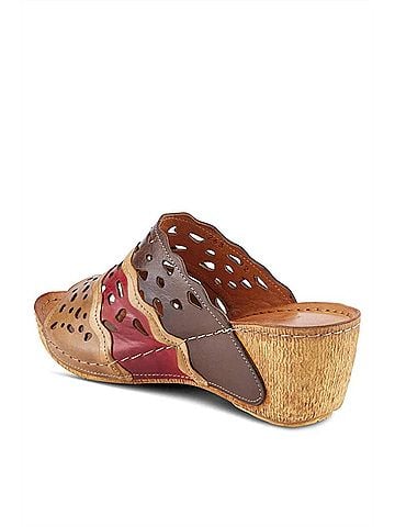 Spring Step Women's Footy Sandal in Brown Multi (view 2)