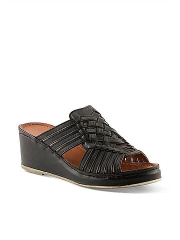 Spring Step Women's Nokiah Wedge Sandal in Black (view 2)