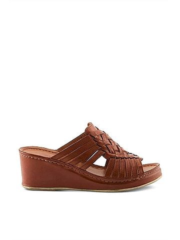 Spring Step Women's Nokiah Wedge Sandal in Cognac (view 1)