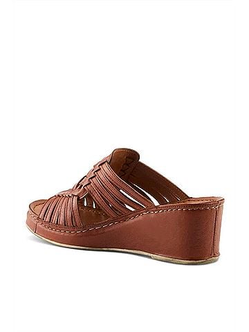 Spring Step Women's Nokiah Wedge Sandal in Cognac (view 2)