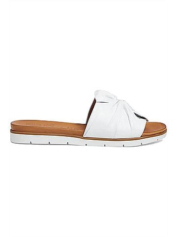 Spring Step Women's Lavona Slide Sandal in White (view 1)
