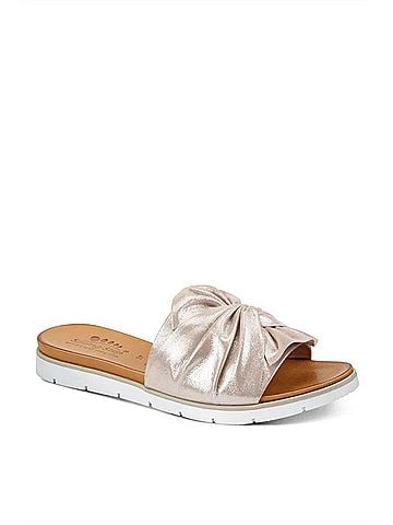 Spring Step Women's Lavona Slide Sandal in Silver (view 1)