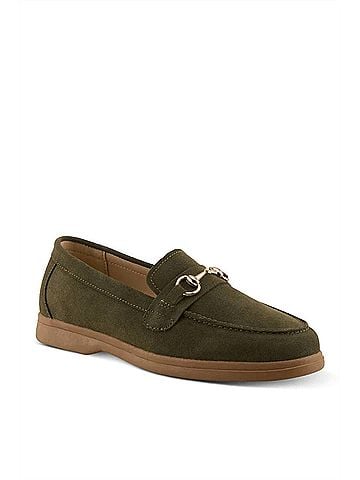 Spring Step Women's Marlyn Loafer in Olive Suede (view 1)