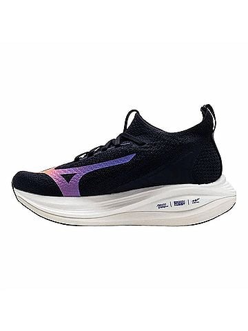Mizuno Women's Neo Vista 2 Running Shoes in Baritone Blue Striking Coral (view 2)
