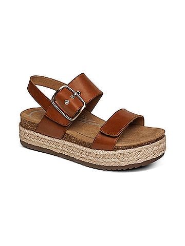 Aetrex Women's Vania Platform Sandals in Cognac (view 1)