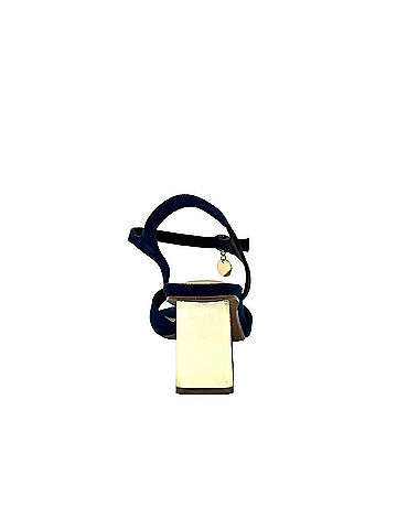 exe Women's Mina-190 Cross-Strap Block Heel Sandal in Navy (view 2)