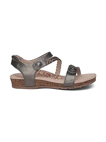 Aetrex Women's Jillian Sandals in Gunmetal (view 1)