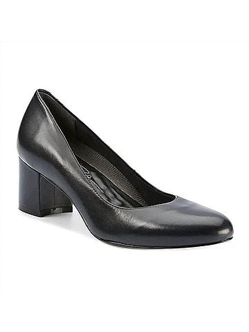 Ros Hommerson Women's Jessica Pump Heels Shoes in Black Cashmere Leather (view 1)