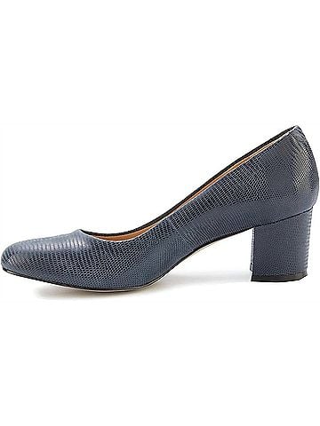 Ros Hommerson Women's Jessica Heels in Navy Patent Lizard (view 2)