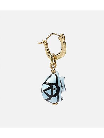 ALEMAIS Women's Calypso Ceramic Fish Earring in Gold (view 2)